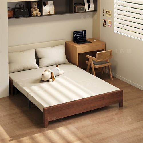 实木折叠沙发床折叠两用2025新款单双人长期睡小户型家居伸缩拉床