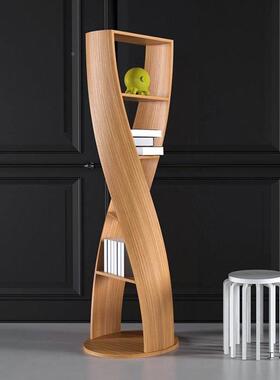 个性艺异形设计展落地家居阅读书柜装饰柜架一体旋术转书示HOQ架