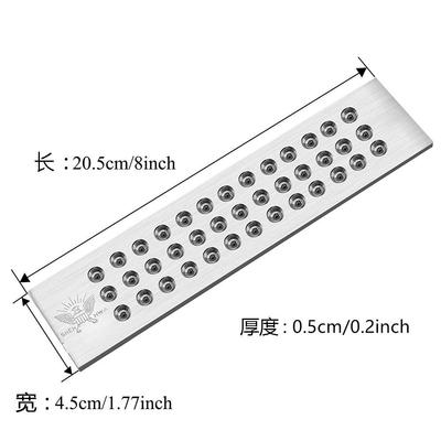 新款级0.2.6-20.12-0.280毫米A不锈钢金银金属拉丝板39个圆拉孔用