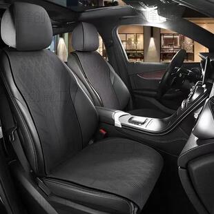 汽41602小车坐垫蛮四季通用超薄科布翻毛皮腰马鞍垫轻奢透气高技