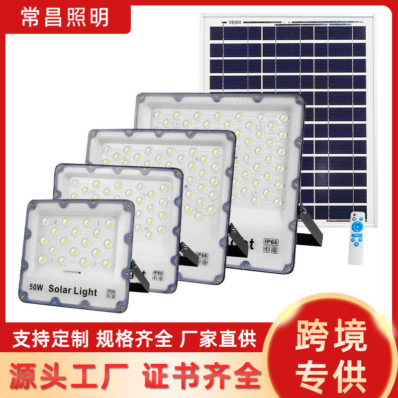 2025太阳能投光灯户外庭院灯室外防水农村感应照明灯led灯大功率