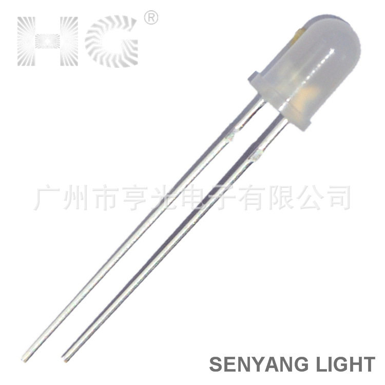 5mm雾状白光LED发光二管超亮金线F5乳白发白LED发光灯珠