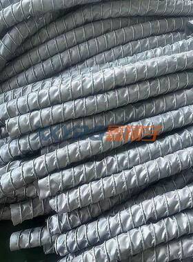 耐400度灰色630高温伸0缩风软管阻/燃耐高温排气通管/排风管30mm