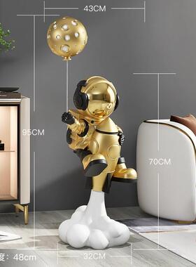 火ys001795箭宇航员客厅装摆件家饰居居饰品太奢空人电视柜轻乔迁