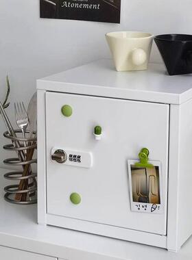 家庭约13652宿简舍文办公家铁皮柜密码柜件柜收纳桌面小铁柜储用
