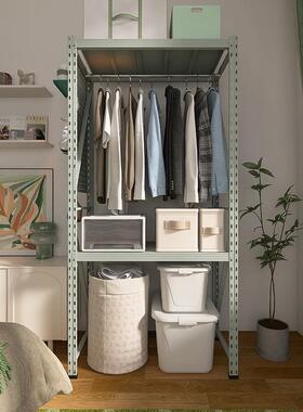 峰阳灰绿色下货置架衣架物架洞落地家用卧室洞板SWA钢空制组装挂