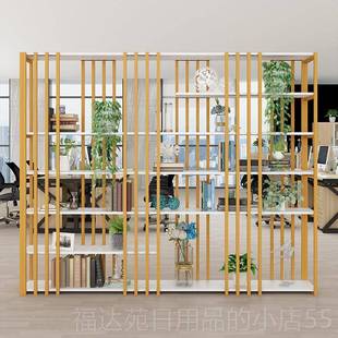 高档铁艺隔断饰置物l架分层屏风储物客厅隔断办架公室oft装 工业风