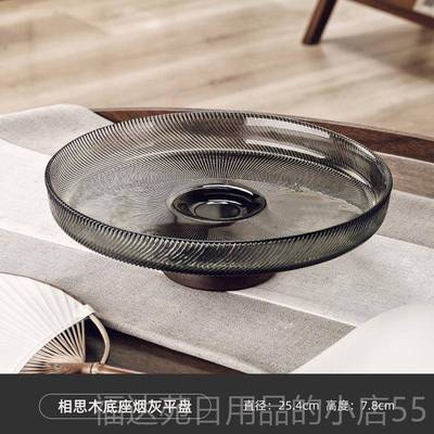 高档高级感新式高脚玻璃水果盘家用客厅果茶几中件干 干盒糖果坚