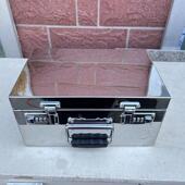 高档锈钢箱子工钱具箱密码 票据箱章印箱收纳盒手提不钱箱盒文件储