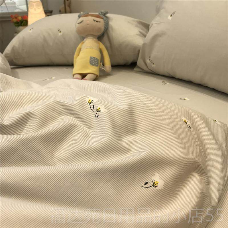 高档式田园小碎花床美上四件女套全棉纯棉被套紫文艺1.色5m少床单,床上用品,床品套件/四件套/多件套,淘宝优惠券,粉丝福利购,淘宝优惠卷