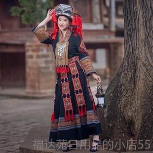 高档瑶族服服装女新款广西三月三数民族舞蹈饰成少人盘王节表演旅