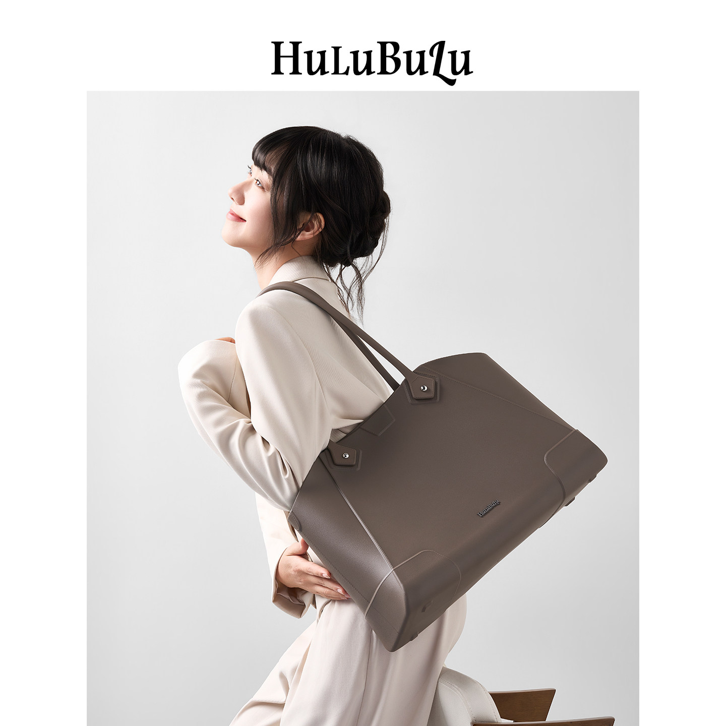 【雅】Hulubulu2026新款女士商务托特包通勤大容量大号单肩电脑包