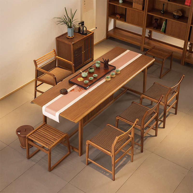 大庆会议桌长桌简约现代办公培训桌椅组合工业风大型长条桌工作台