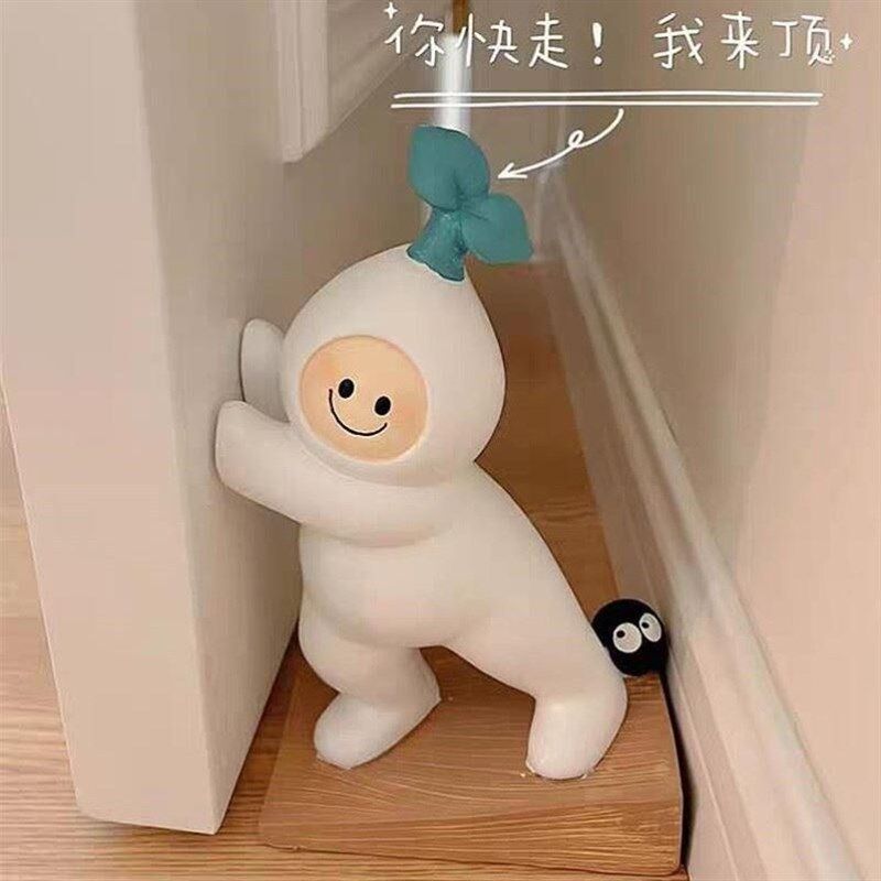 卜先生防撞门挡创意卡通树脂阻门器顶门塞儿童安全防撞免打孔装饰