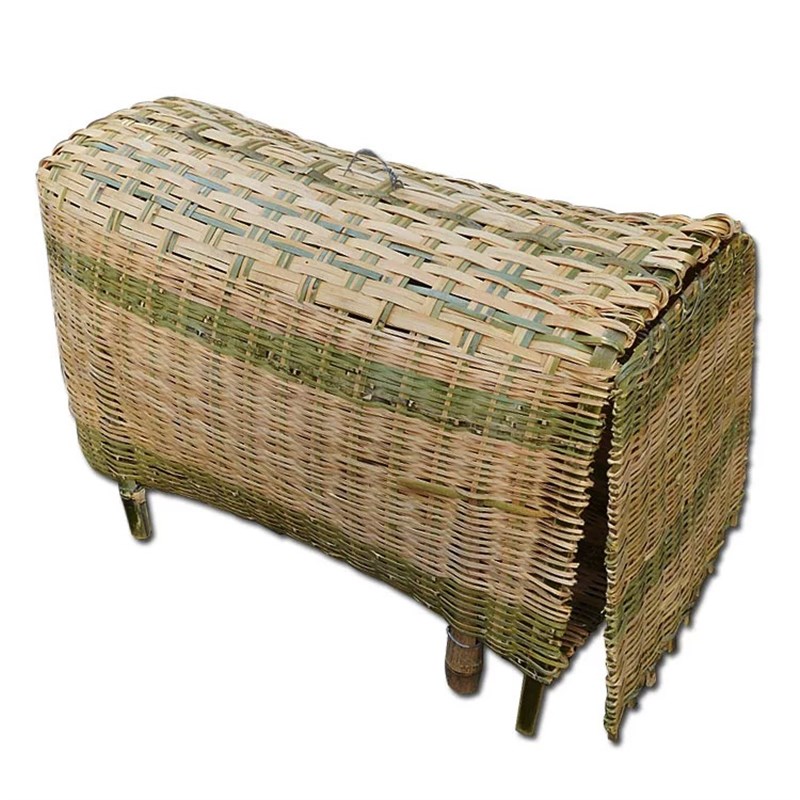 竹编手工大竹罩宠物罩大鱼罩大灯罩家用道具手工特厚编织鸡笼竹笼