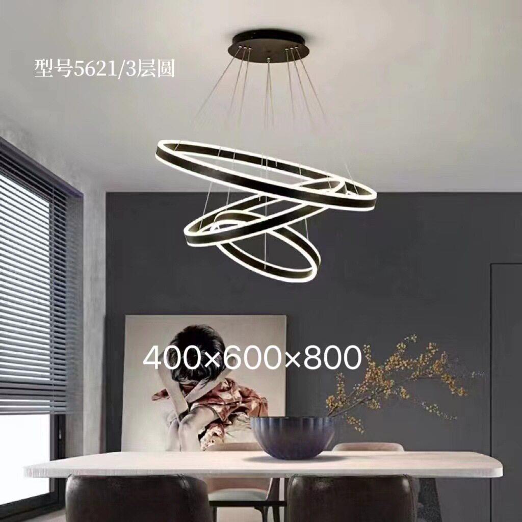 2026客厅吊灯现代简约风北欧风格极简灯具餐厅创意三层大厅主灯圆