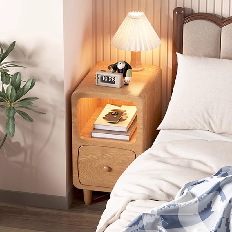 2024新款床头柜简约现代精致家用柜极窄创意温馨卧室置物小型柜子