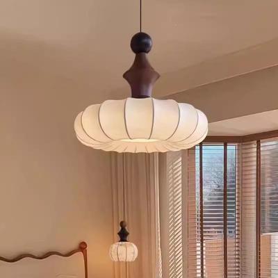 法灯式中古风客厅蚕丝吊灯复古卧高室灯木原风餐77319厅级感房间