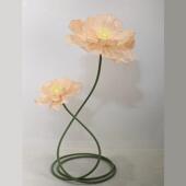 新款 婚庆道并蒂莲路具花舞台背景引装 饰陈美婚礼PUR布置橱窗摆件