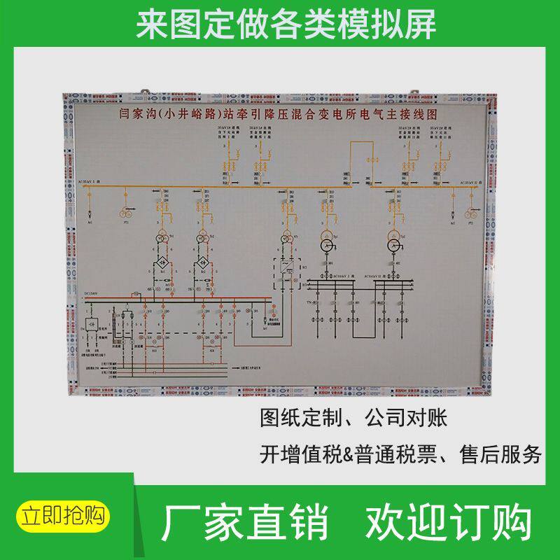 马赛克电力模拟屏配电房变电站电房高低压模拟图板误操作模拟屏板