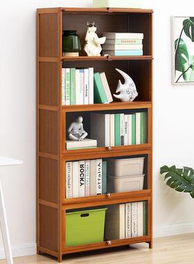 物书架19774书柜置物架带柜门储柜一体格展子柜示柜落地多层客置