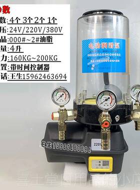 高档搅拌站电动黄油2泵润滑泵全自动脂泵注器砼泵车4油升24v20v38