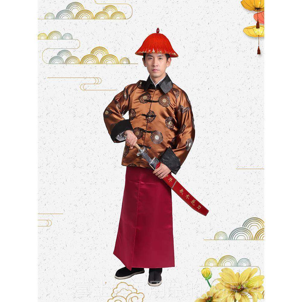 高档古清官朝服宫代廷古装后皇帝龙袍男大臣太监侍卫兵服演出服皇