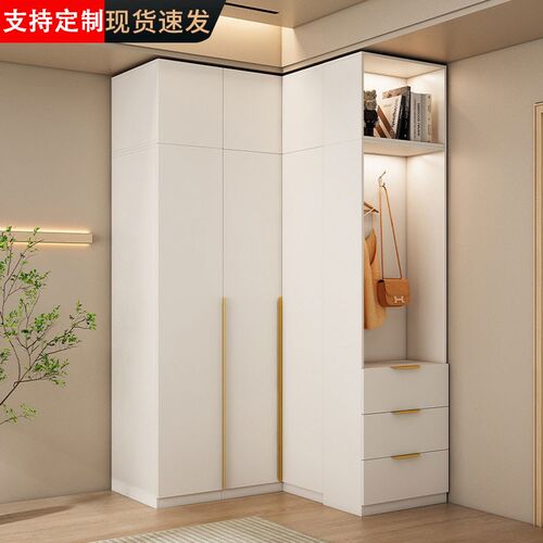 衣柜家用卧室转角柜小户型拐角衣柜定制转角L型衣帽间衣橱组合柜