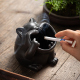 家用客厅卡通烟灰缸可爱创意陶瓷大烟缸个性 潮流车载防风防飞灰