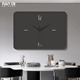 纯色极简餐厅钟表挂钟客厅2023新款 饰艺术时钟挂墙免打孔 办公室装