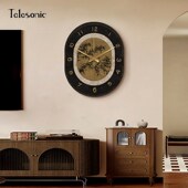 TELESONIC天王星饭厅钟表挂画 画时钟家用挂墙壁挂 饰画 画法式 装