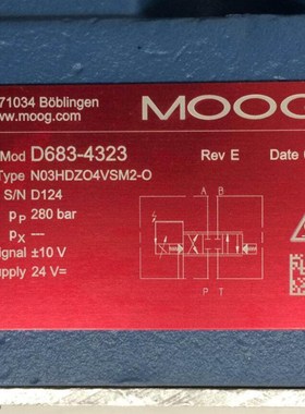 D683-4323 N03HDZO4VSM2-O # MOOG//穆格,比例伺服阀