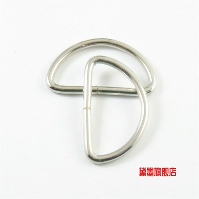 扣件半圆扣铁线D扣五金D环配件箱包连接扣D字环扣金属辅料