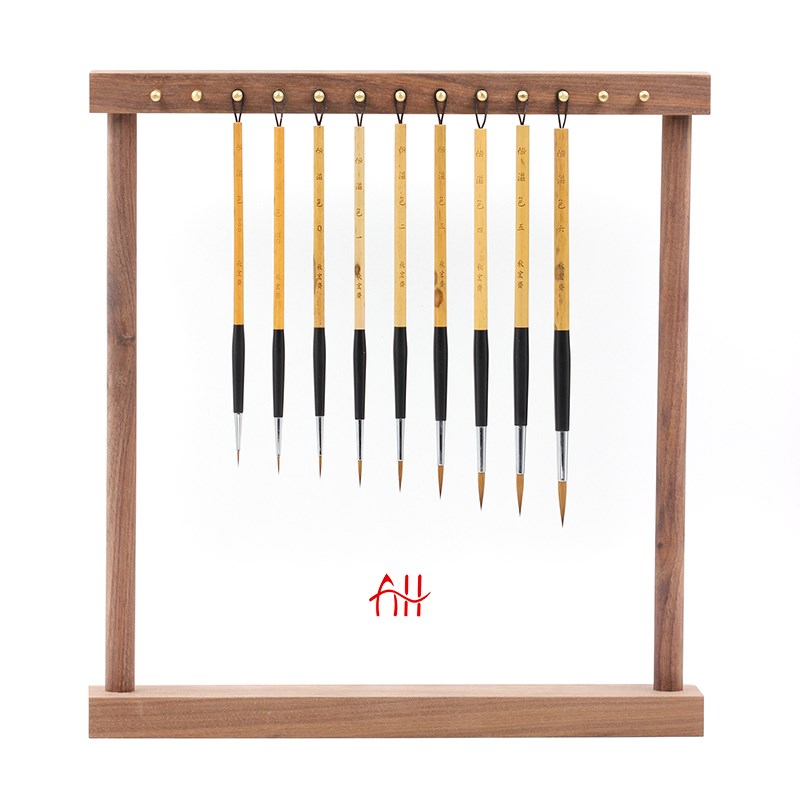 秋宏斋滋色扬州手工毛笔狼毫笔头斑竹杆绘画勾线国画白描工笔瘦金