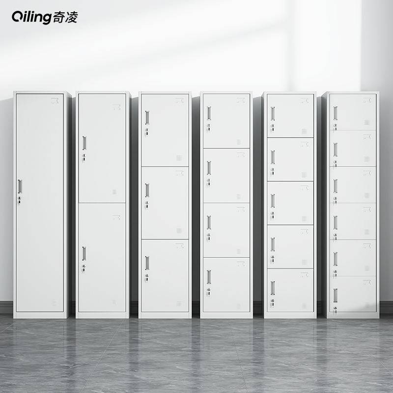 单门更衣柜铁皮柜单人柜奶茶咖啡店员工柜储物柜钢制箱小办公衣柜