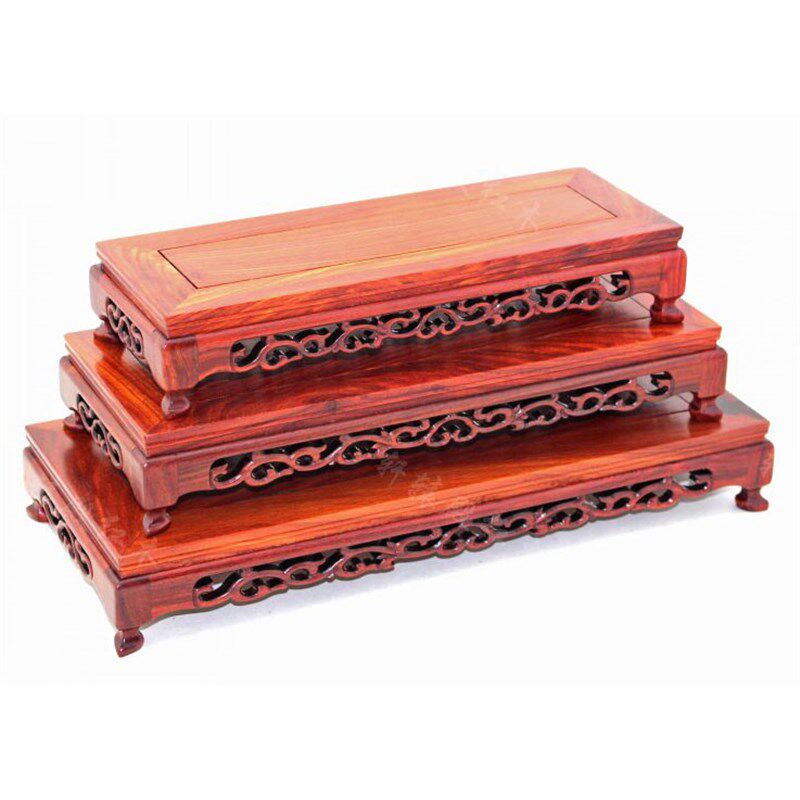 红木托架工艺品红檀木长方形木座子奇玉石茶壶茶具花盆景摆件底座