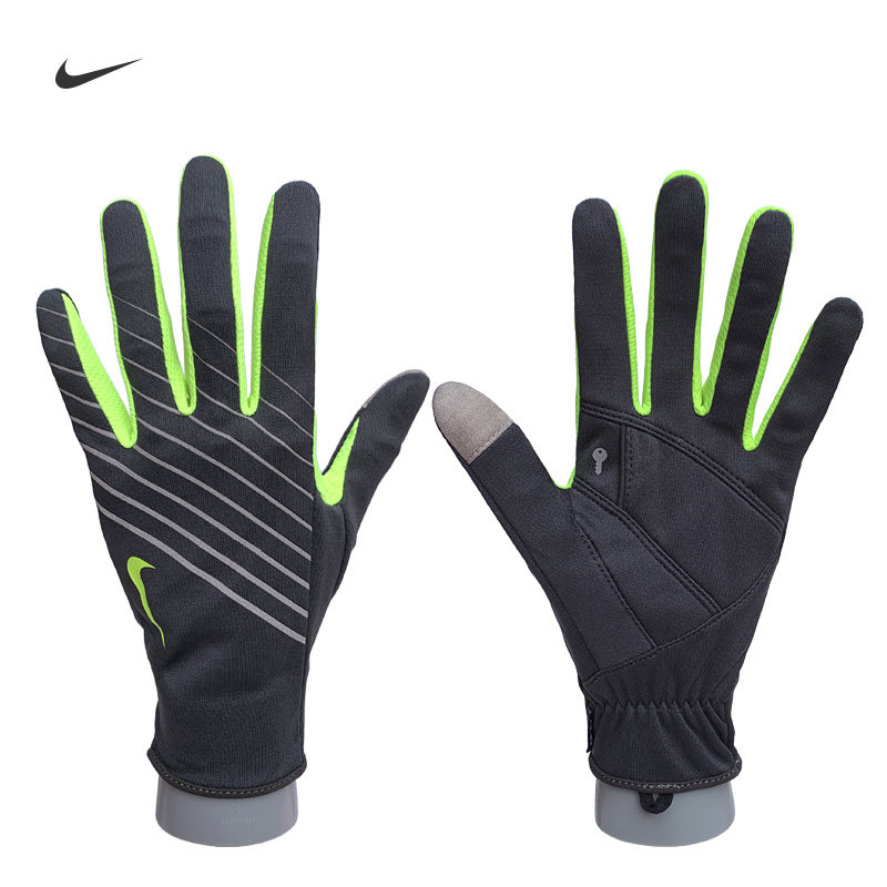 Nike耐克女士轻便防滑健身跑步骑行足球手套触屏跑步运动手套