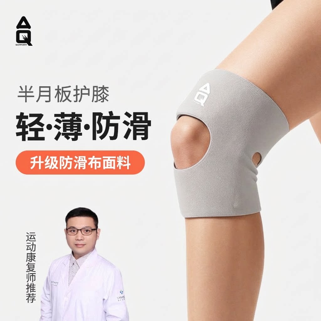 AQ运动护膝膝盖关节保护套徒步登山跑步半月板损伤男女羽毛球足球