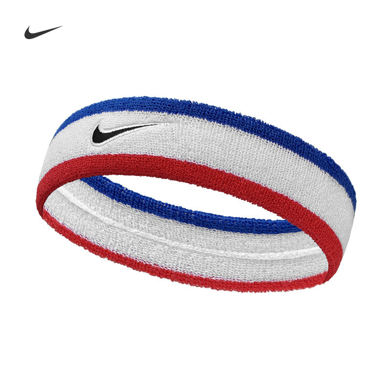 Nike耐克运动发带男女吸汗防汗跑步健身篮球头带经典条纹头巾头箍