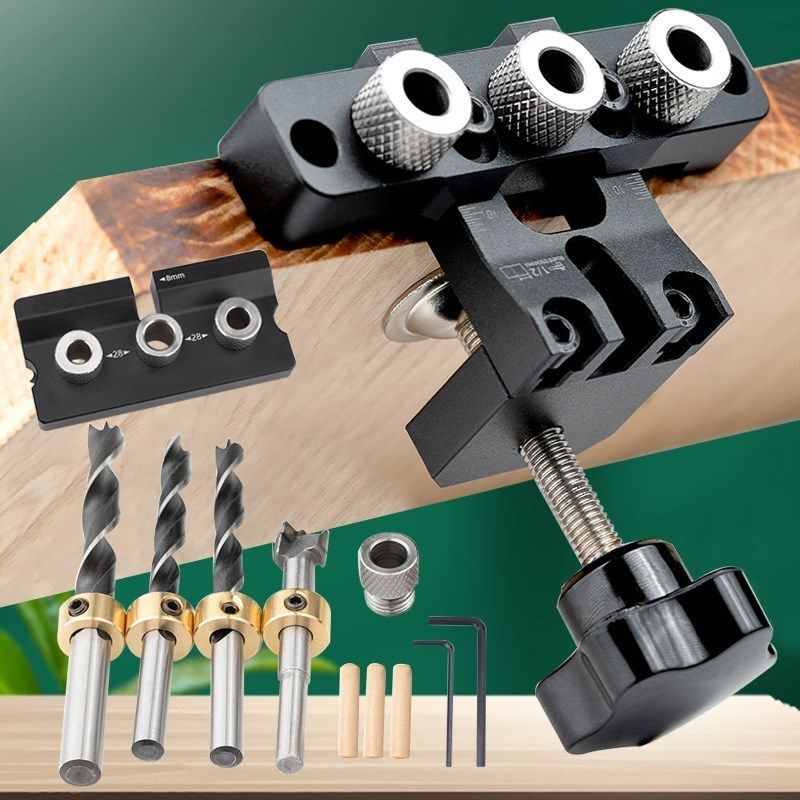 三合一木工打孔定位器家具连接件开孔定位木板拼接偏心轮安装工具