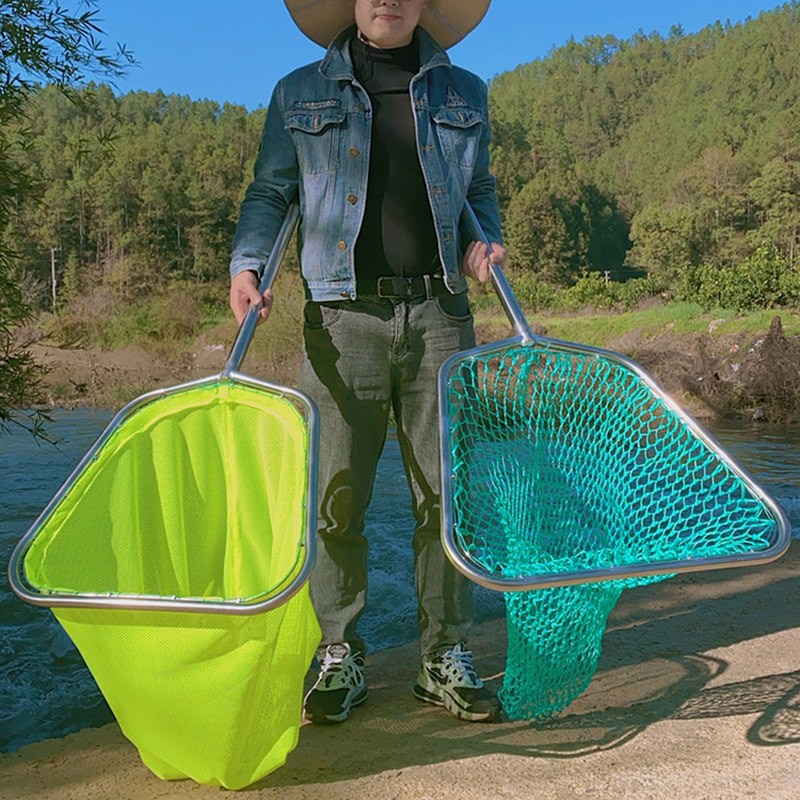 不锈钢抄网大物鱼捞渔具一体焊接超硬操网捞鱼网全套水产捕鱼