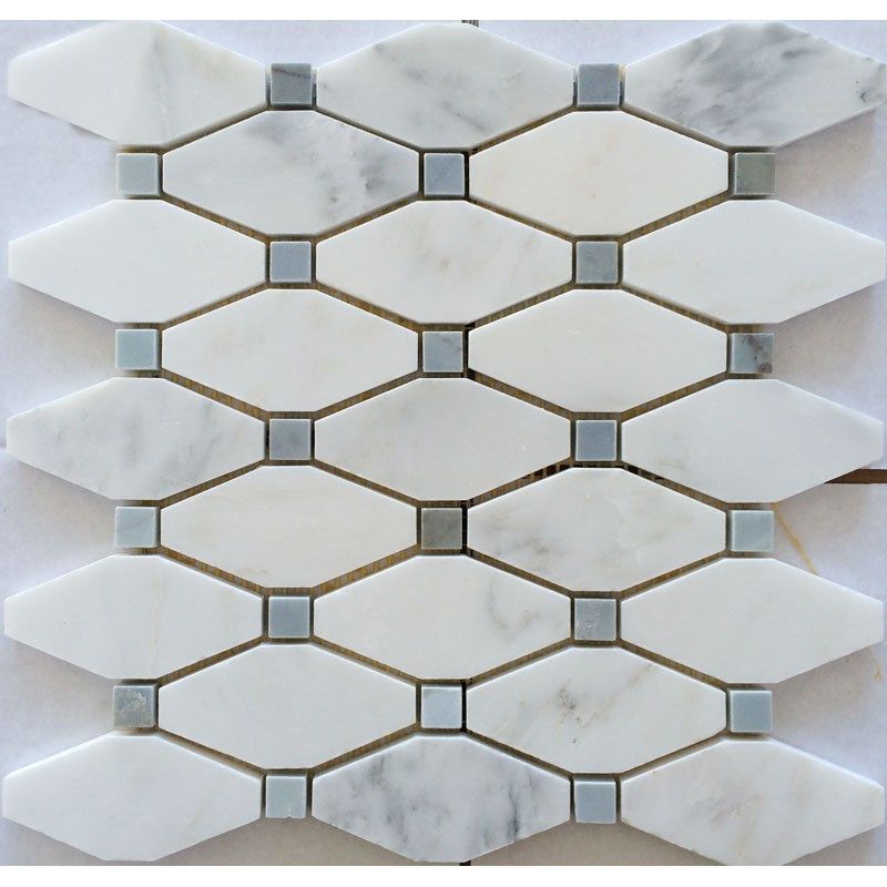 天然六边形马赛克瓷砖吧台石材东方白六角橄榄文化石地砖浴室阳台