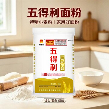 五得利八星雪花小麦粉麦香蓬松