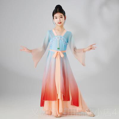 正品童出古舞演服练典功服女飘逸身韵纱衣民族舞蹈扇子舞儿伞舞表