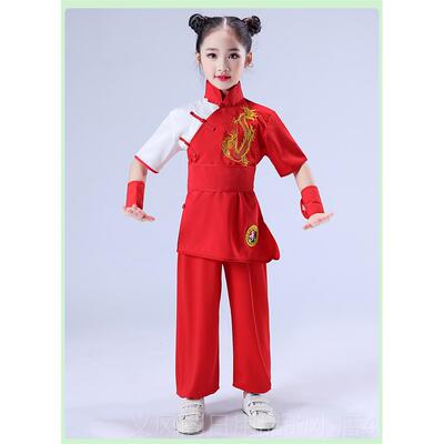 正品儿生童武术服演出服中国功儿夫长学短袖幼练功服中小舞蹈表演
