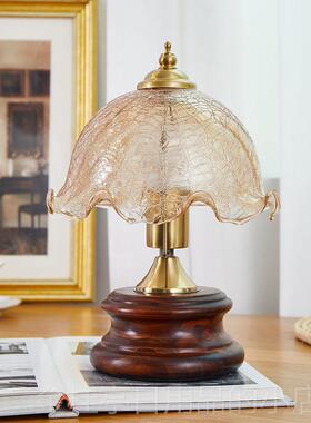 高档式花朵台法灯Muran古复琉璃卧室床头灯客村厅北欧装饰乡小台