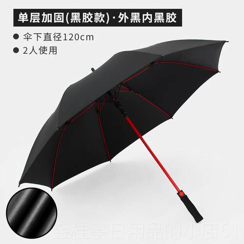 高档双自动大雨伞长柄男层大号暴加固加厚人三人超大号雨专用双伞