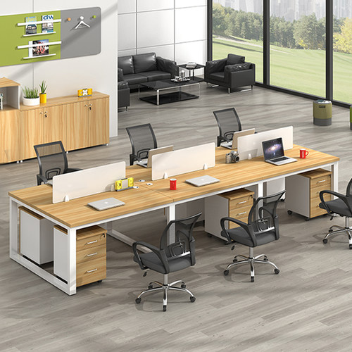 办公家具卡四人位财务屏风工位职员办公桌椅组合简约现代4人位桌