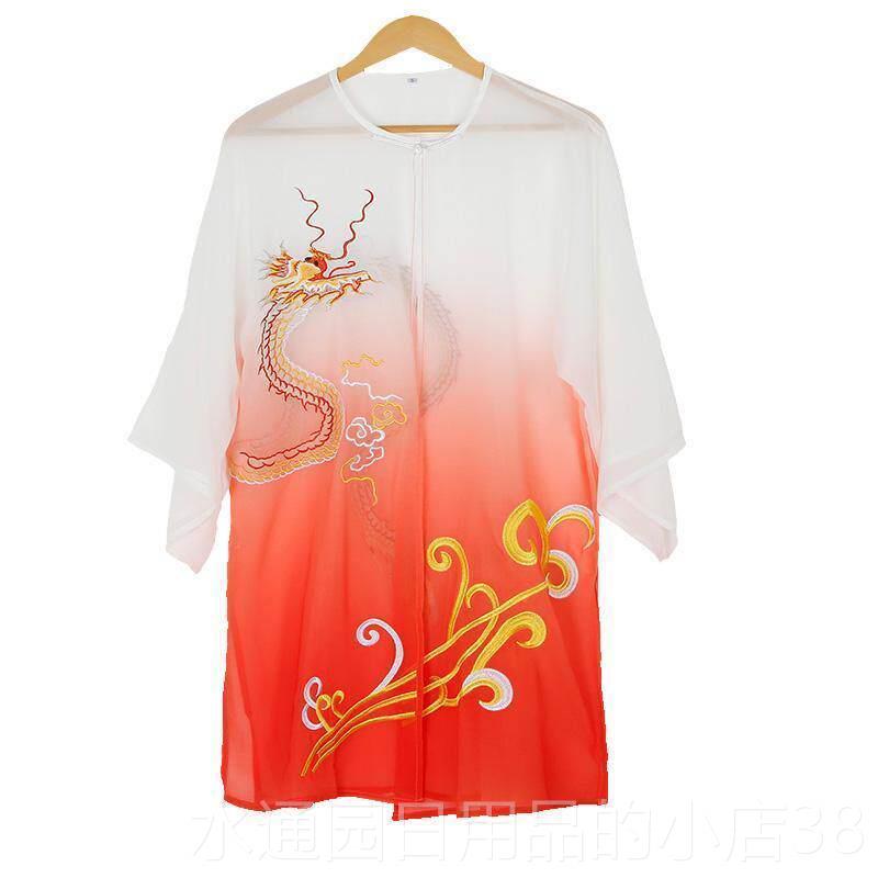 正品龙拳山太极披纱龙凤外套练功武绣术团体水祥云披纱烫印服刺渐图片