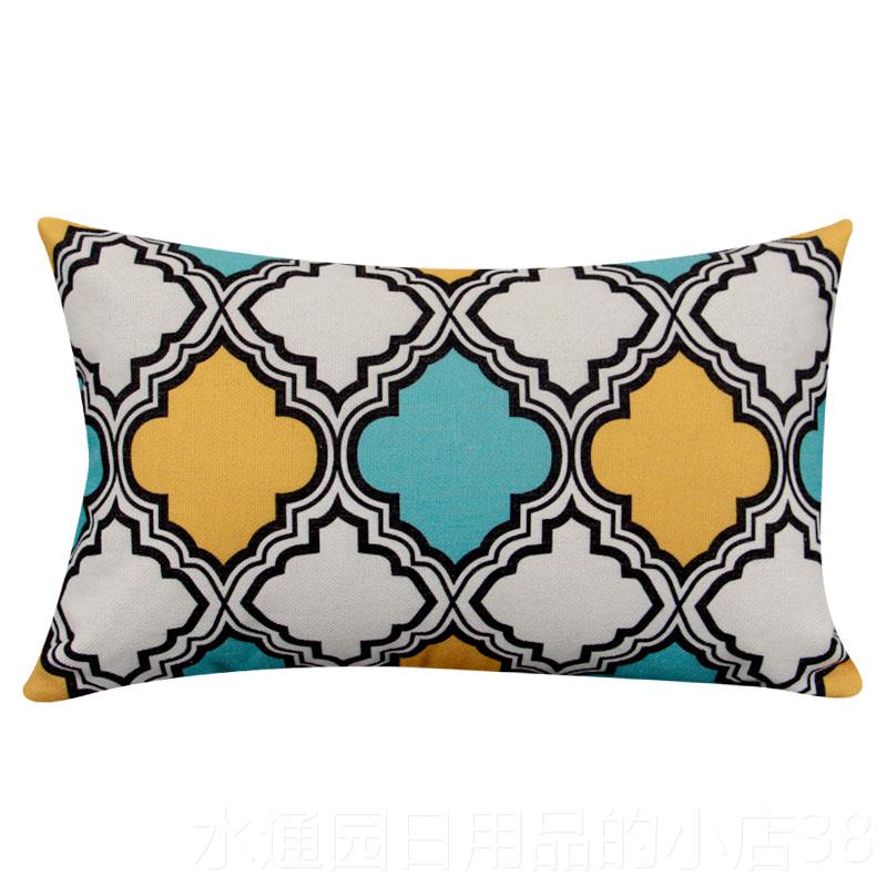 正品北欧何风格麻棉靠垫 沙发装几饰靠摆设抱枕腰枕 客厅样板房会